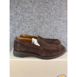 NWB Amberjack Loafer Grizzly Brown Suede Slip On Dress Shoes Mens 8.5